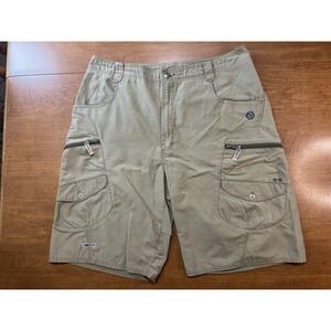 OP Ocean‎ Pacific Mens Cargo Shorts Size 36 Green Baggy Casual Summer Short